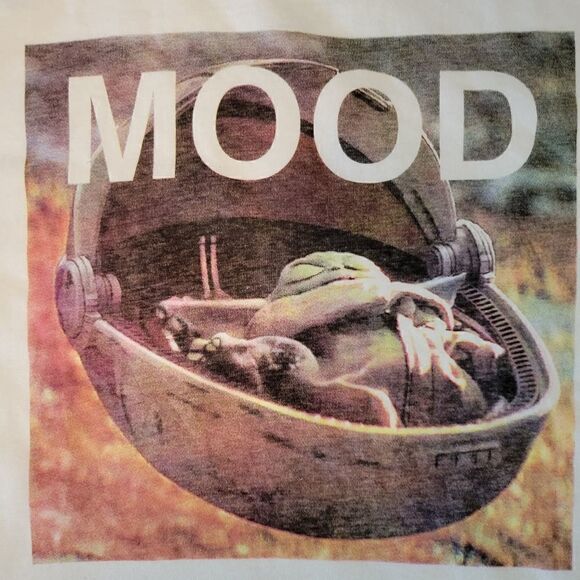 NWT STAR WARS "MAD ENGINE" BRAND  BABY YODA MOOD POD CROP TOP SZ.S - Picture 3 of 5